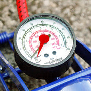 Double Barrel Cylinder Pump Air Inflator Foot Pump Car Van Bicylce Bike Tyre Sakura - Dynamic Drive