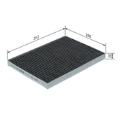 Bosch Cabin Air Filter (Pollen Filter) Interior fits Tesla Model S 2013-2026