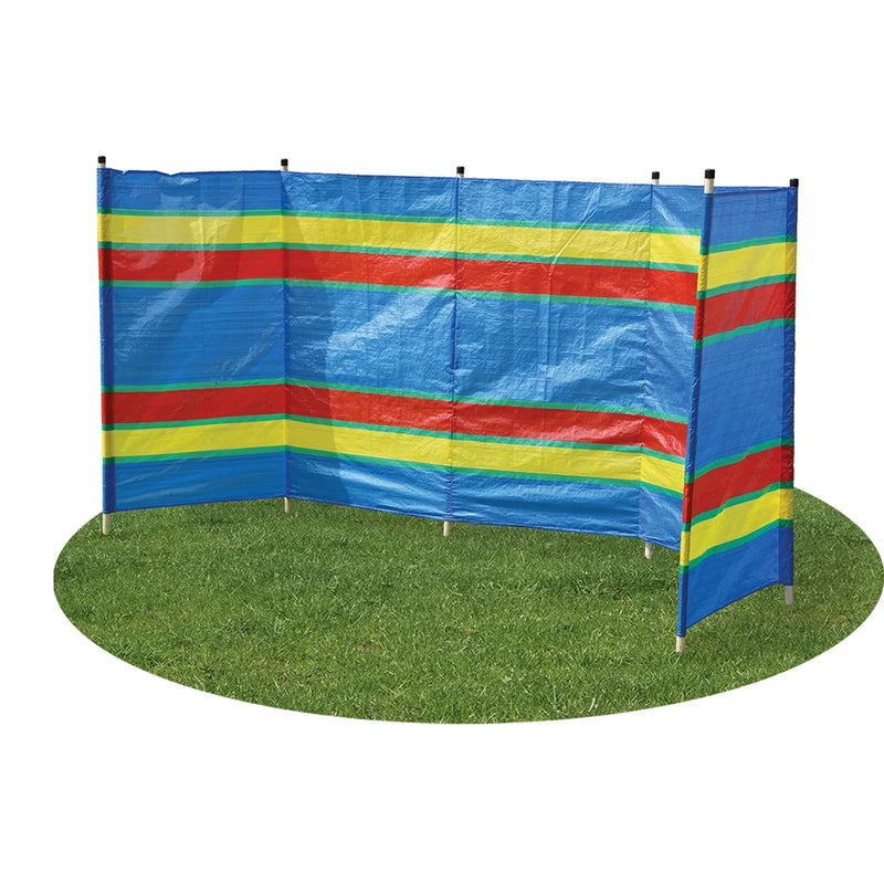 Unbranded 6 Pole Multicoloured Polythene Windbreak - 3.054 kg