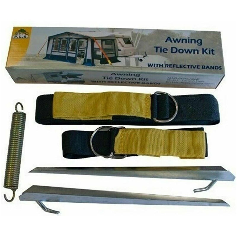 Awning Tie Down Kit 12.5m Strap & Stake Tent Tie Down Kit Over The Top BG300 PLS  - Dynamic Drive