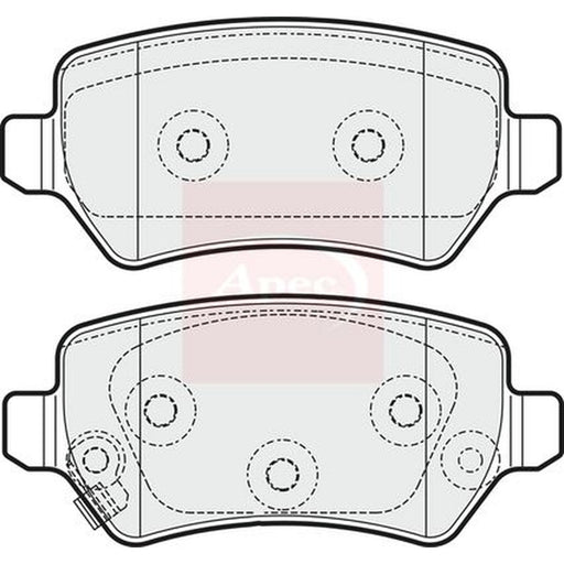 Apec Rear Brake Pad Set fits Kia Cee'D 2012-2018 1.0 1.4 1.6