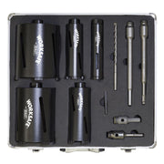 Sealey Diamond 5 Core Kit (ï38 52 65 117 127mm Cores with Adaptors) WDCKIT5 Sealey - Dynamic Drive