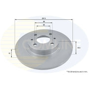 Comline Front Brake Solid Discs & Pads fits Chrysler Ypsilon 2011-2021 1.2