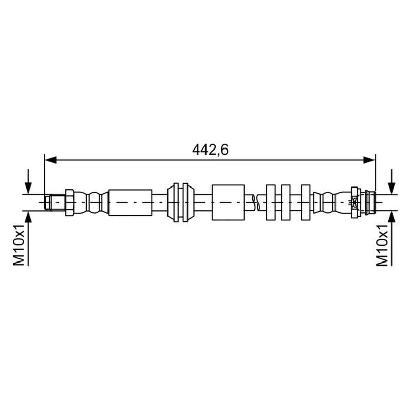 Bosch Brake Hydraulic Hose Line Front fits Land Rover Freelander 2 2006-2014