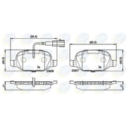 Comline Front & Rear Pads fits Alfa Romeo Mito 2008-2018 0.9 1.3 1.4 1.6