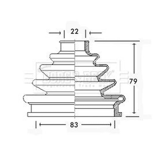 Borg & Beck Drive Shaft Bellow Kit Wheel Side BCB2301