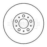 Borg & Beck Front Brake Vented Discs & Pads fits Volvo V70 1995-2000 2.0 2.4 2.5