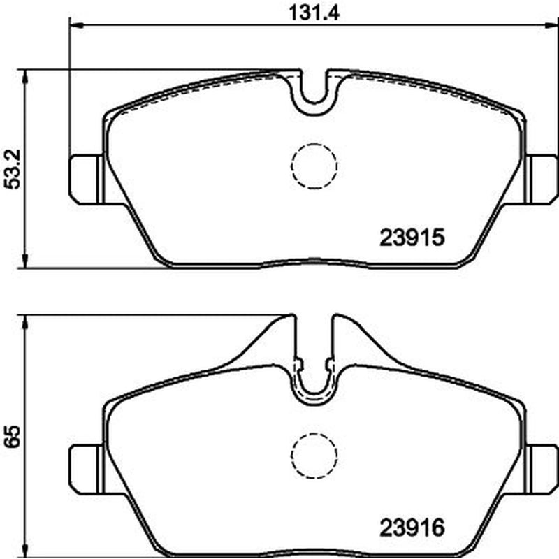 Mintex Front Brake Pad Set fits BMW 1 2004-2013