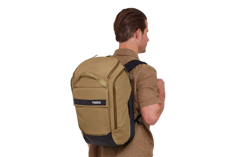 Thule Paramount hybrid bike pannier and backpack 26L tan beige Thule - Bars 4 Cars