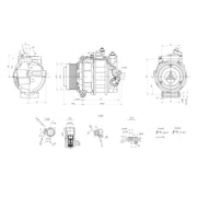 Hella Air Conditioning Compressor fits Mercedes-Benz C-Class 2005-2007 203.020