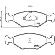Mintex Front Brake Pad Set fits Fiat Mpv 1988-2001 1.1 1.3 1.4 1.5 1.6 1.7