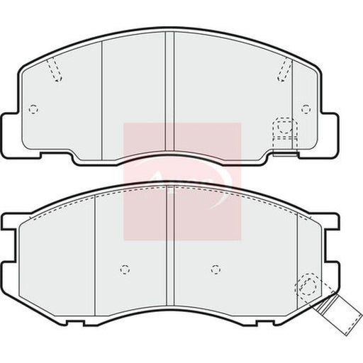 Apec Front Brake Pad Set fits Daihatsu Delta Bus 1994-2001 1.8 2.2