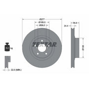 Textar 2 x Vented Front Brake Discs 92094603-x2