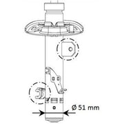 KYB Shock Absorber Damper Strut Front Left fits Citroën C3 II 2009-2016 1.6