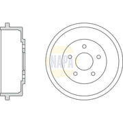 NAPA Brake Drum Assembly Rear NDR1008