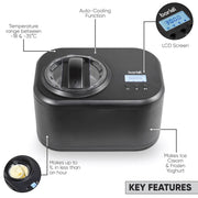 Baridi Automatic Churning Ice Cream Machine 1L - Black DH238 Baridi - Dynamic Drive