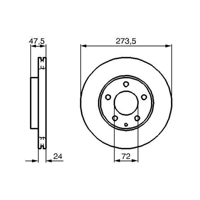 Bosch Front Brake Vented Discs & Pads fits Mazda 6 2002-2007 1.8