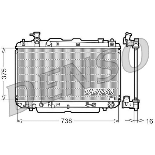 Denso Engine Radiator fits Toyota Rav 4 2000-2005 1.8 2.0