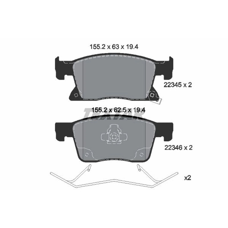 Textar Front Brake Pad Set 2234501
