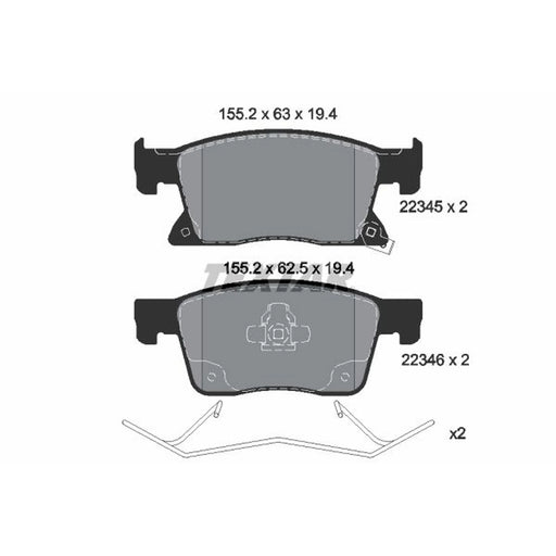 Textar Front Brake Pad Set 2234501
