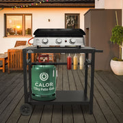 Dellonda BBQ & Plancha Trolley with Utensil Holder Dellonda  - Dynamic Drive