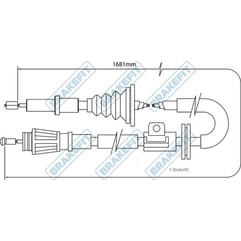 Apec Handbrake Cable Left Rear fits Volvo 850 1991-1997 2.0 2.3 2.5
