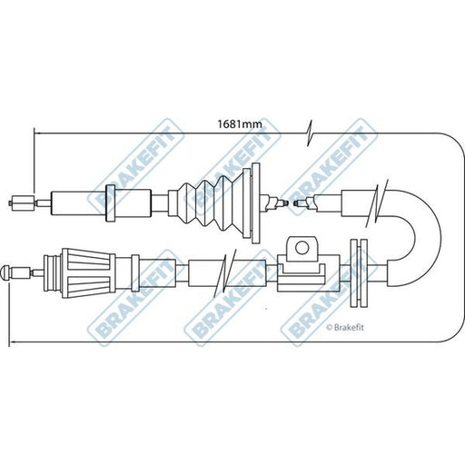 Apec Handbrake Cable Left Rear fits Volvo 850 1991-1997 2.0 2.3 2.5