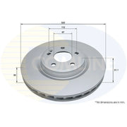 Comline 2 x Vented Front Brake Discs ADC1676V-x2