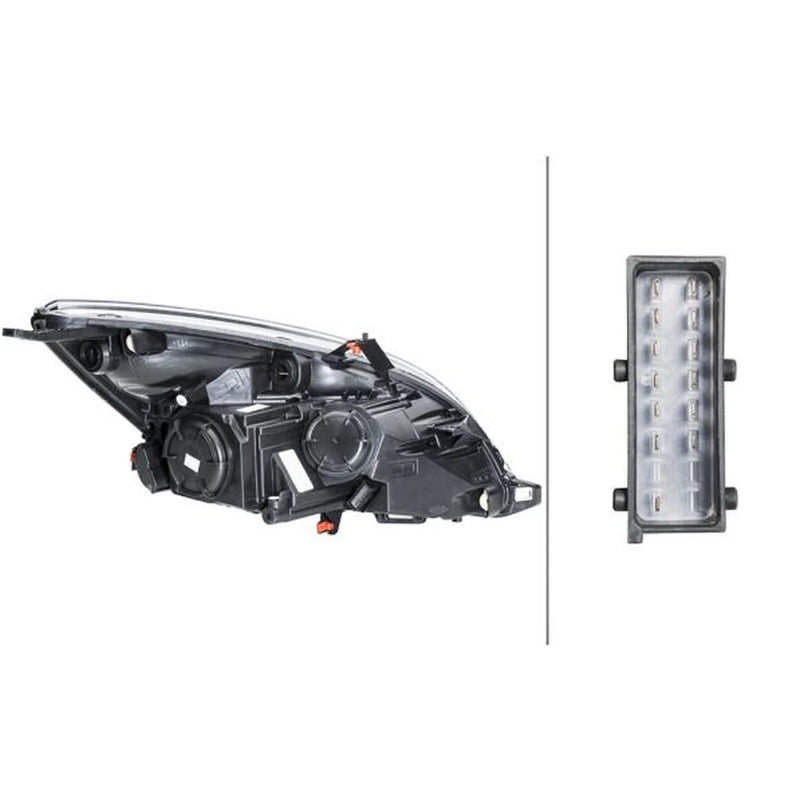 Hella Headlight Headlamp H7/H1 Left fits Opel Meriva B 2010-2017 1.3 1.4 1.6 1.7