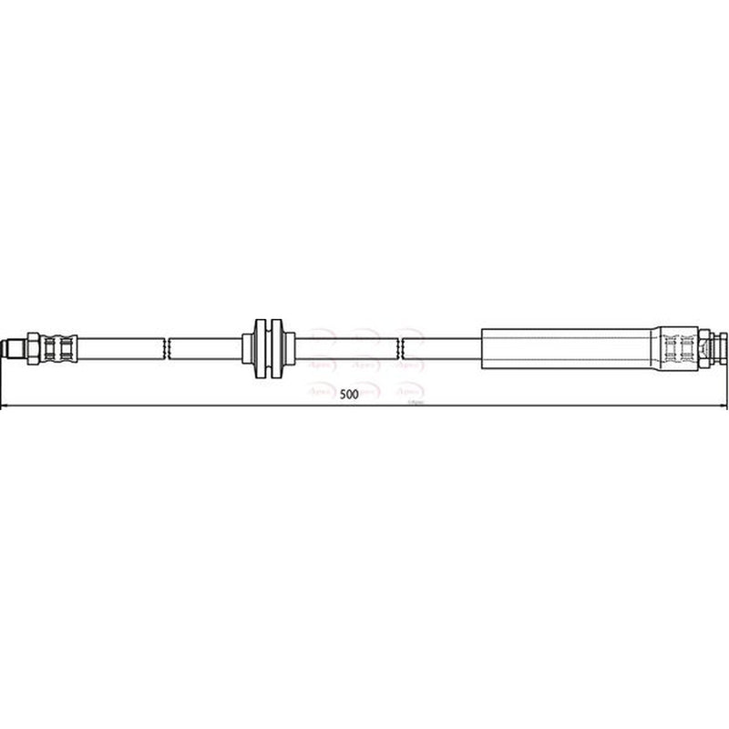 Apec Brake Hydraulic Hose Line Front fits Fiat Panda 2004 on 1.2