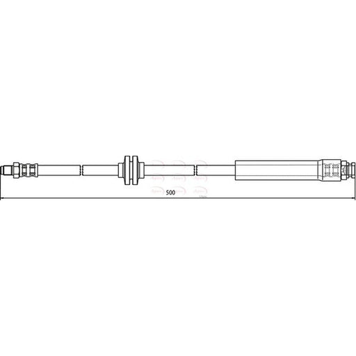 Apec Brake Hydraulic Hose Line Front fits Fiat Panda 2004 on 1.2