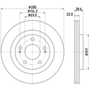 DON 2 x Brake Discs fits Mitsubishi Shogun Pinin I 1999-2007 1.8 2.0