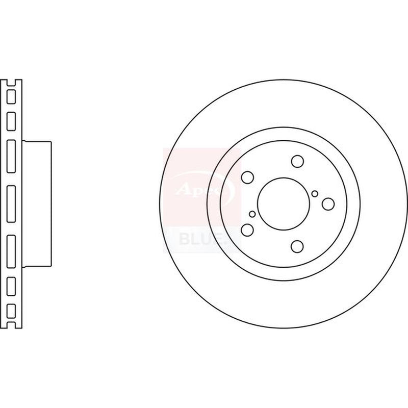 Apec Front & Rear Brake Discs & Pads fits Subaru Impreza 2011-2016 1.6 2.0