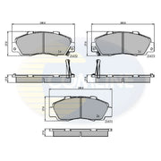Comline Front Brake Discs & Pads fits Honda Stepwgn 2000-2005 2.0