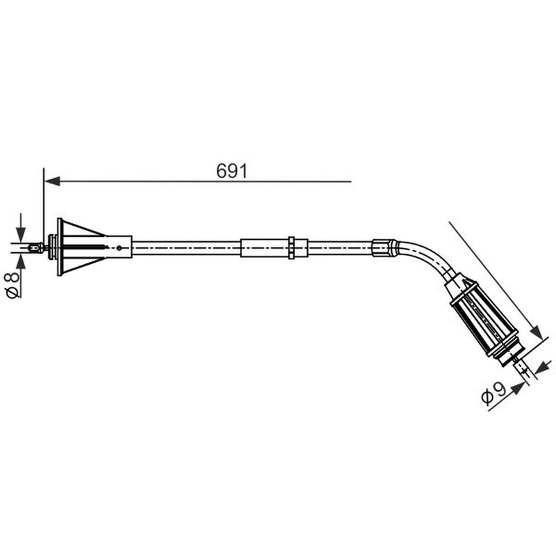 Bosch Handbrake Cable Right Rear fits Volvo S80 II 2006-2016