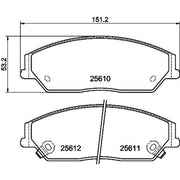 Mintex Front Brake Pad Set fits Toyota Camry 2006-2018 2.4 2.5