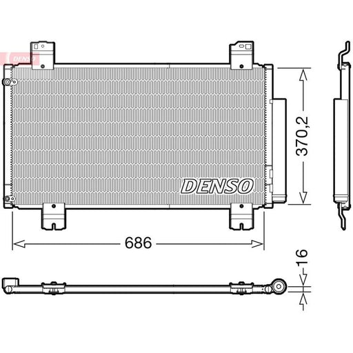 Denso Air Conditioning Condenser fits Honda Accord VIII 2008-2015 2.2