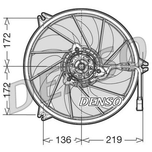 Denso Engine Cooling Fan fits Peugeot 206 1998-2012 1.4 1.9 2.0