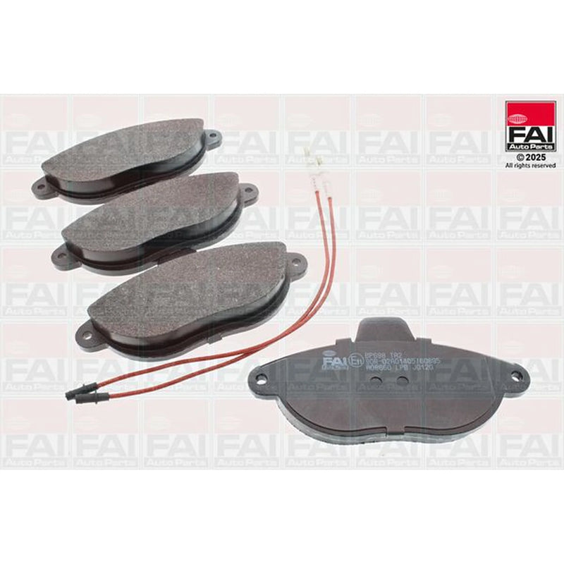 FAI Front Brake Pad Set fits Citroën Dispatch I 1995-2006 1.6 1.9 2.0