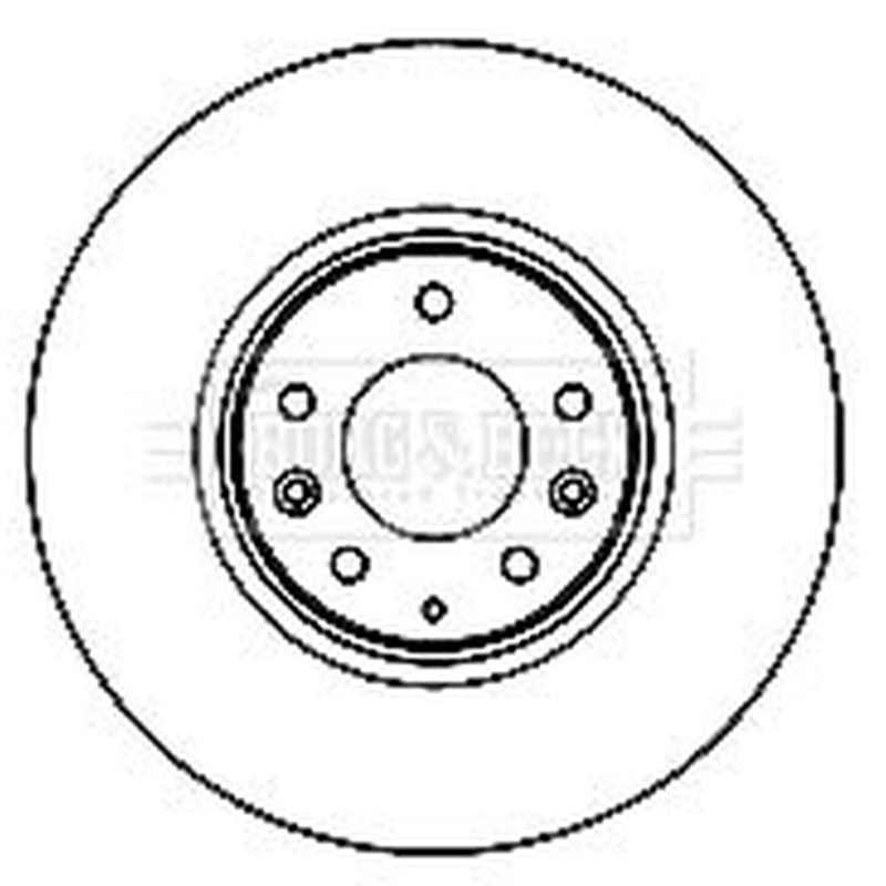 Borg & Beck Front Brake Vented Discs & Pads fits Mazda 6 2005-2007 2.3