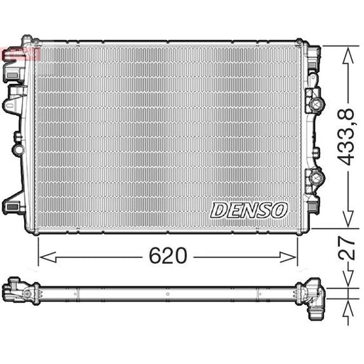 Denso Engine Radiator fits Jeep Renegade SUV 2018 on 1.3