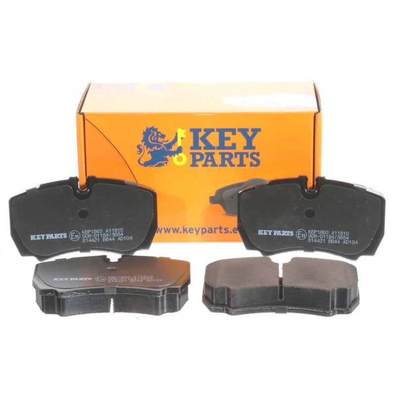 Key Parts 4 x Rear Brake Pad Set fits Iveco Daily III 1999-2007