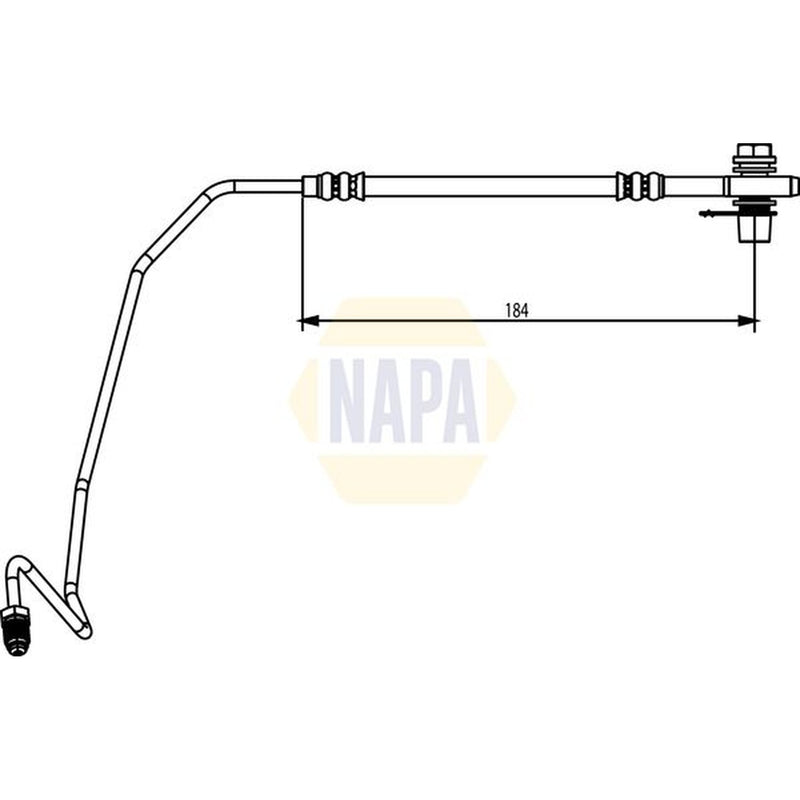 NAPA Brake Hydraulic Hose Line Rear Left fits Audi A6 C5 1997-2005