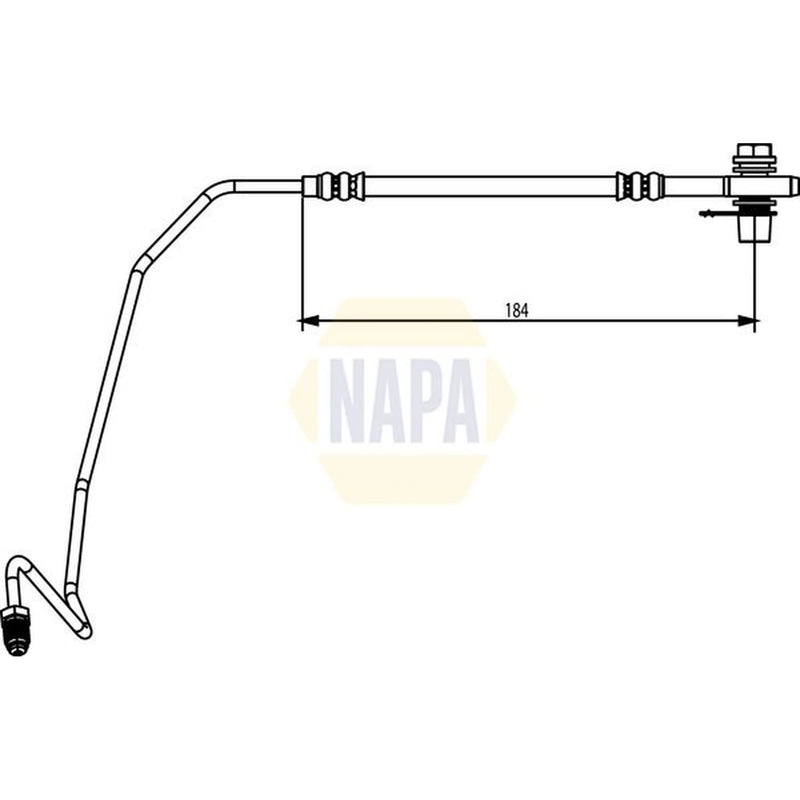 NAPA Brake Hydraulic Hose Line outer NBH1129