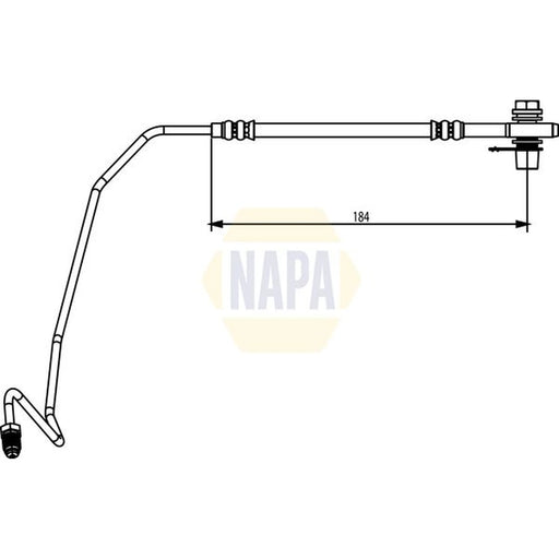 NAPA Brake Hydraulic Hose Line outer NBH1129