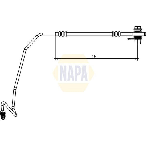 NAPA Brake Hydraulic Hose Line Rear Left fits Audi A6 C5 1997-2005
