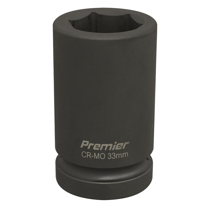 Sealey Impact Socket 33mm Deep 1"Sq Drive IS133D Sealey - Dynamic Drive