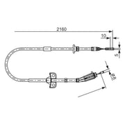 Bosch Handbrake Cable Left Rear fits Volvo XC90 I 2002-2014 2.5 3.2