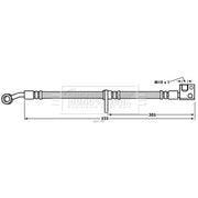 Borg & Beck Brake Hydraulic Hose Line Front Right BBH7789