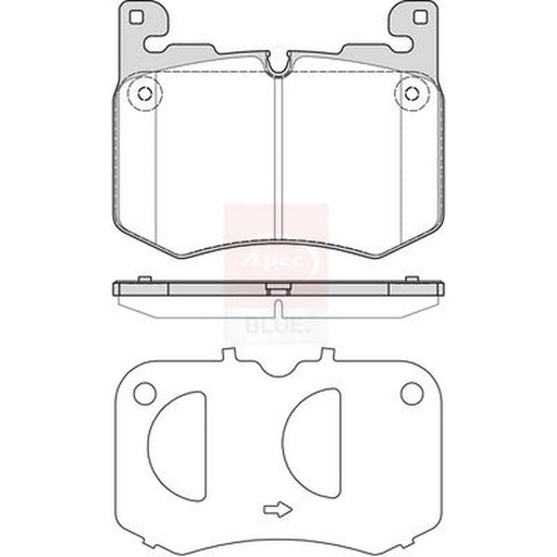Apec Front Brake Pad Set fits Jaguar F-Pace 2018 on 5.0